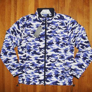 Greyson Camoscape Trailwolf Lightweight Windproof Golf Jacket Mens M L Cobalt